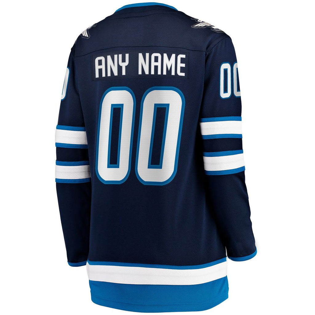 Winnipeg Jets Fanatics Women's Home Breakaway Custom Jersey - Blue