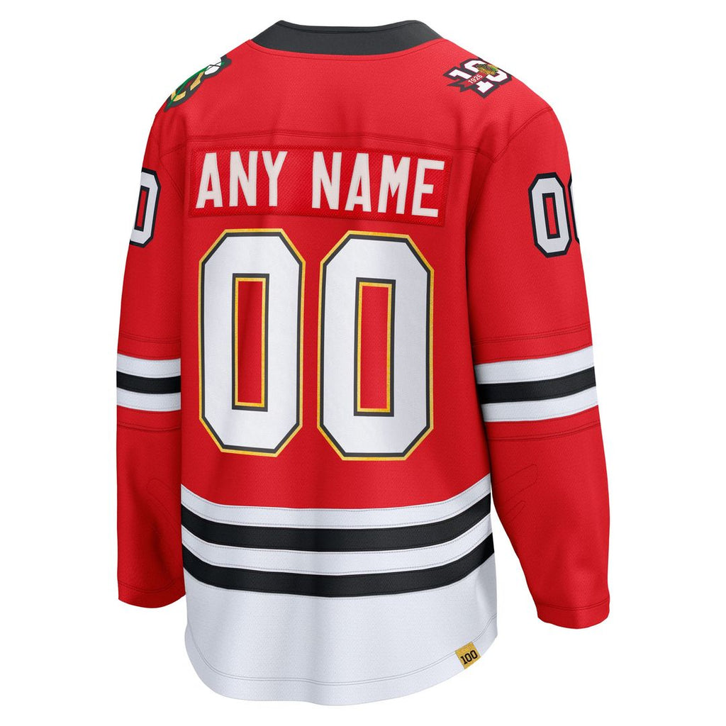 Chicago Blackhawks Fanatics Centennial Breakaway Custom Jersey - Red
