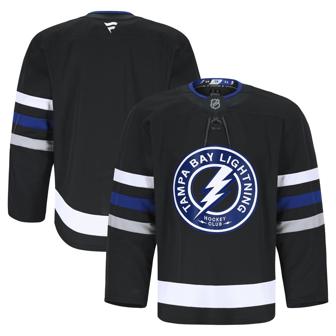 Tampa Bay Lightning Fanatics Alternate Authentic Pro Jersey - Black