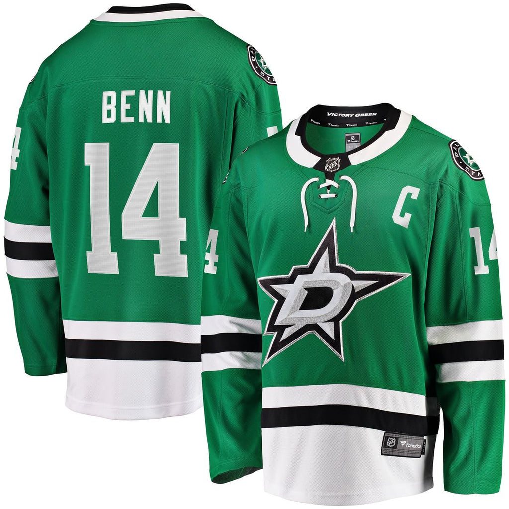 Jamie Benn Dallas Stars Fanatics Captain Patch Home Breakaway Jersey - Kelly Green