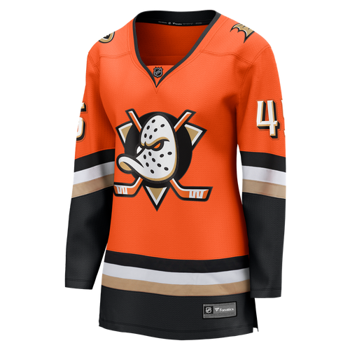 Beckett Sennecke Anaheim Ducks Fanatics Women's Home Breakaway Jersey - Orange