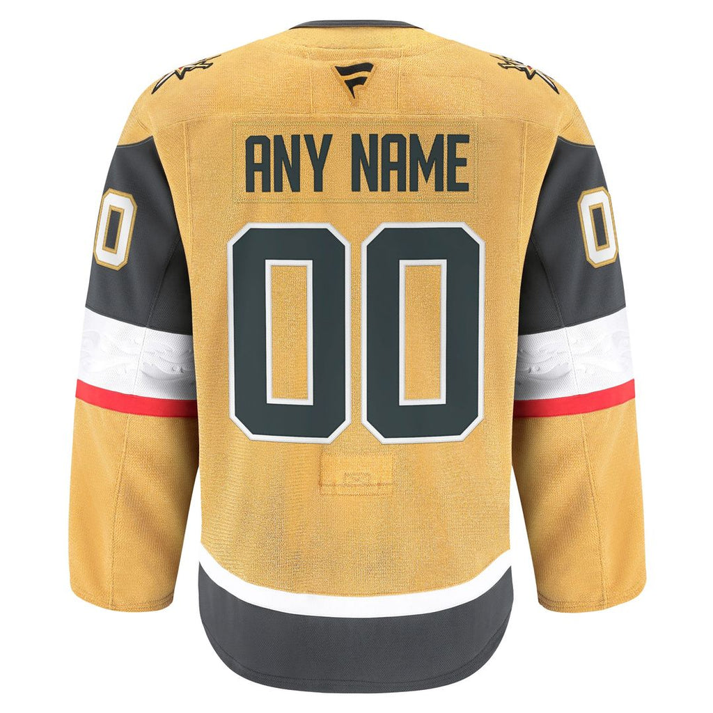 Vegas Golden Knights Fanatics Home Authentic Pro Custom Jersey - Gold