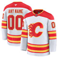 Calgary Flames Fanatics Away Premium Custom Jersey - White
