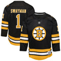 Jeremy Swayman Boston Bruins Outerstuff Youth Home Replica Jersey - Black