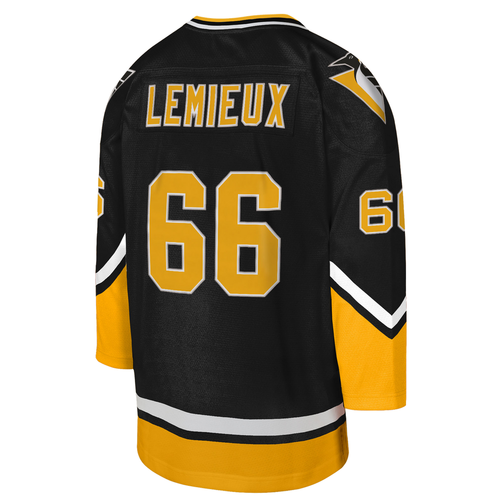 Mario Lemieux Pittsburgh Penguins Mitchell & Ness Youth 1992/93 Captain Patch Power Play Player Jersey - Black