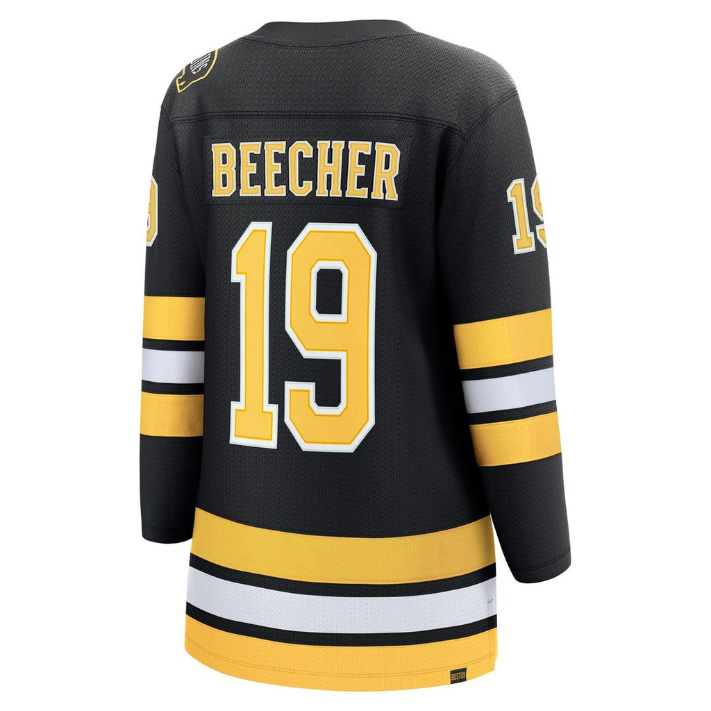 John Beecher Boston Bruins Fanatics Women's Home Breakaway Player Jersey - Black