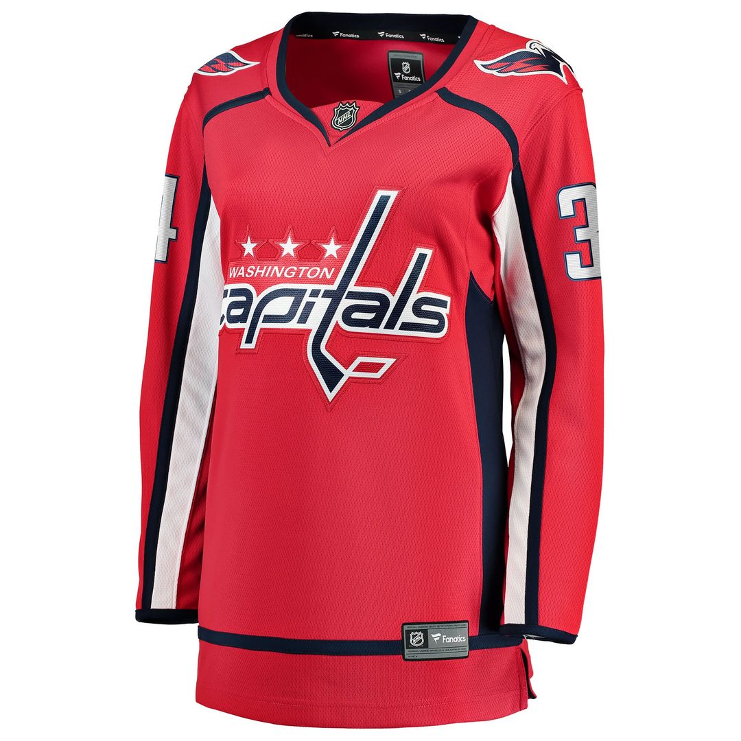 Justin Sourdif Washington Capitals Fanatics Women's Home Breakaway Jersey - Red