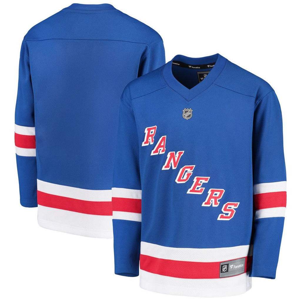 New York Rangers Fanatics Youth Home Replica Blank Jersey - Royal