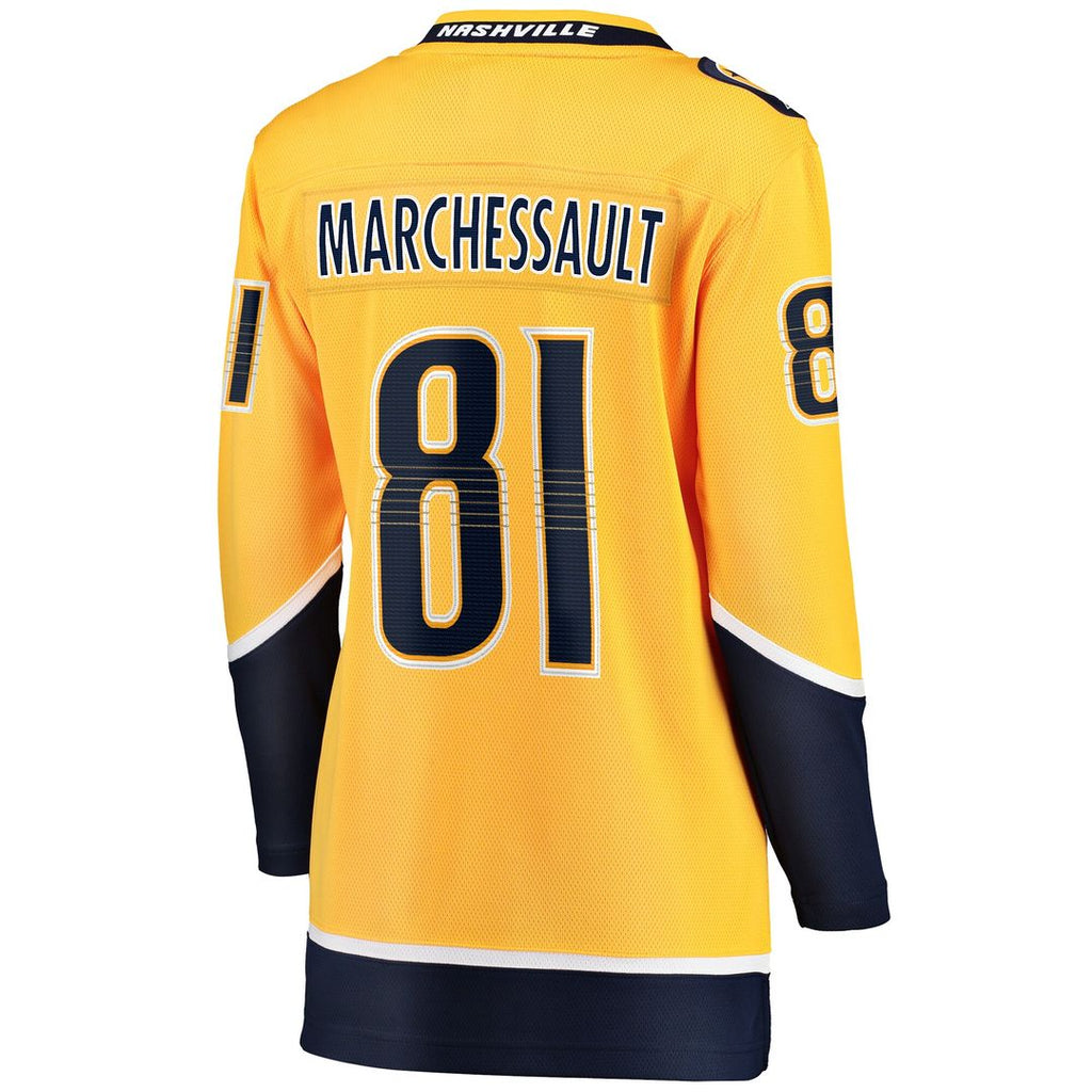 Jonathan Marchessault Nashville Predators Fanatics Women's  Breakaway Jersey - Gold