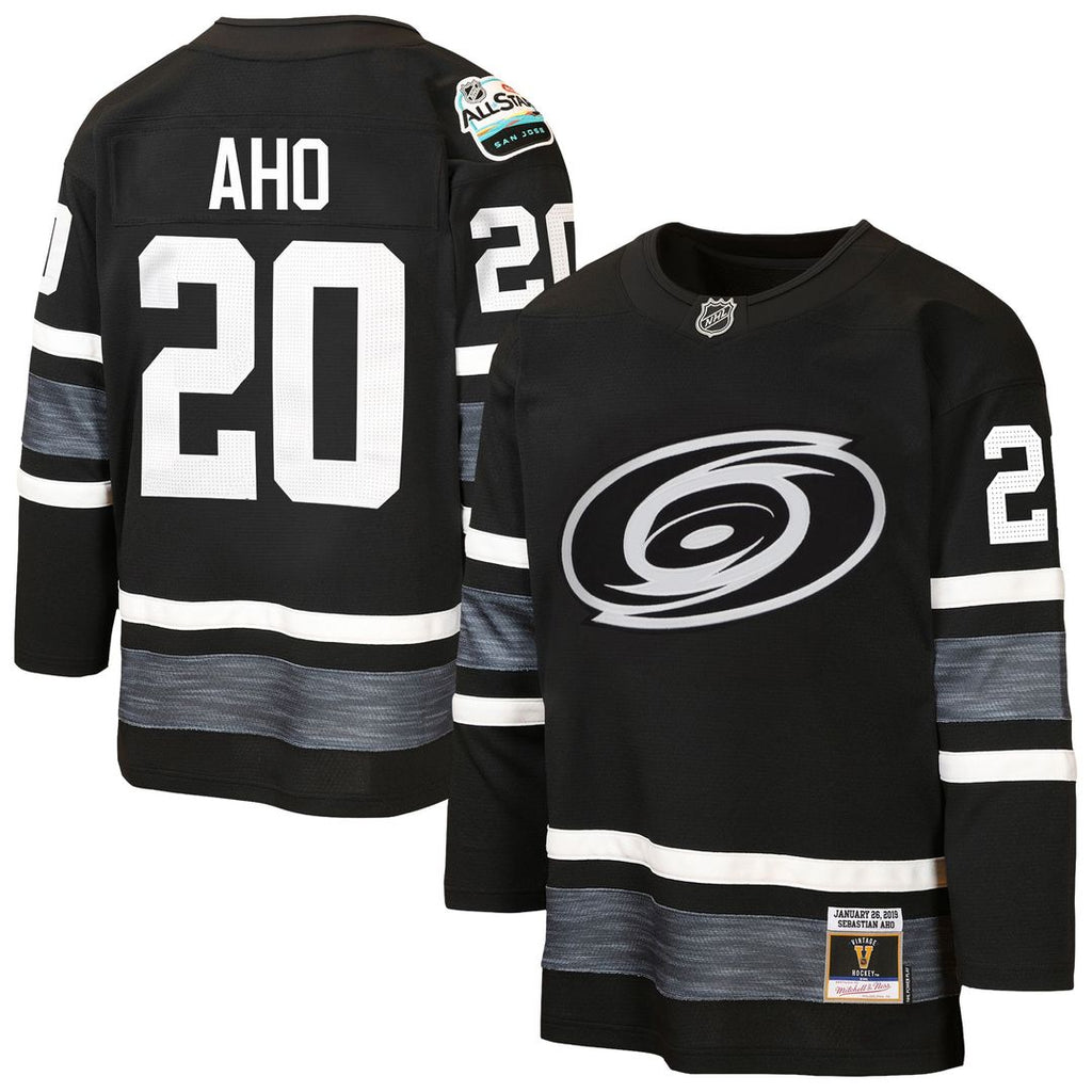 Sebastian Aho Carolina Hurricanes Mitchell & Ness Youth 2019 All-Star Game Power Play Jersey - Black