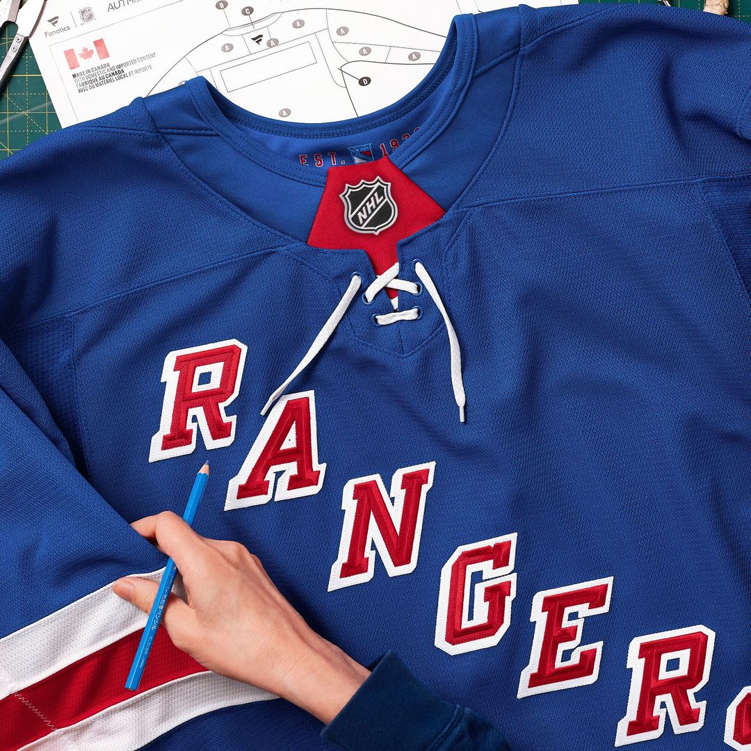 New York Rangers Fanatics Centennial Authentic Pro Custom Jersey - Blue