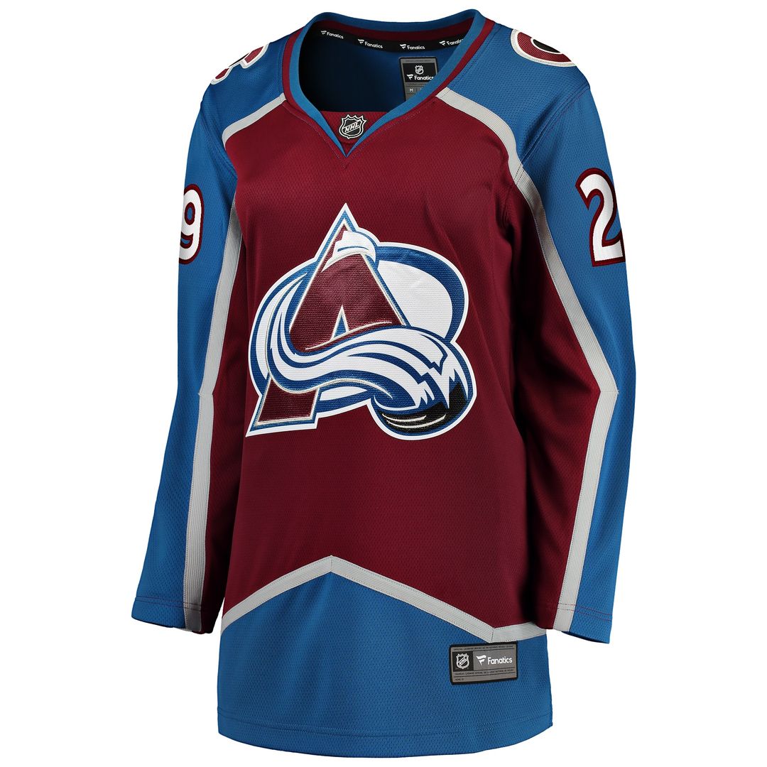 Nathan MacKinnon Colorado Avalanche Fanatics Women's Home Breakaway Jersey - Maroon
