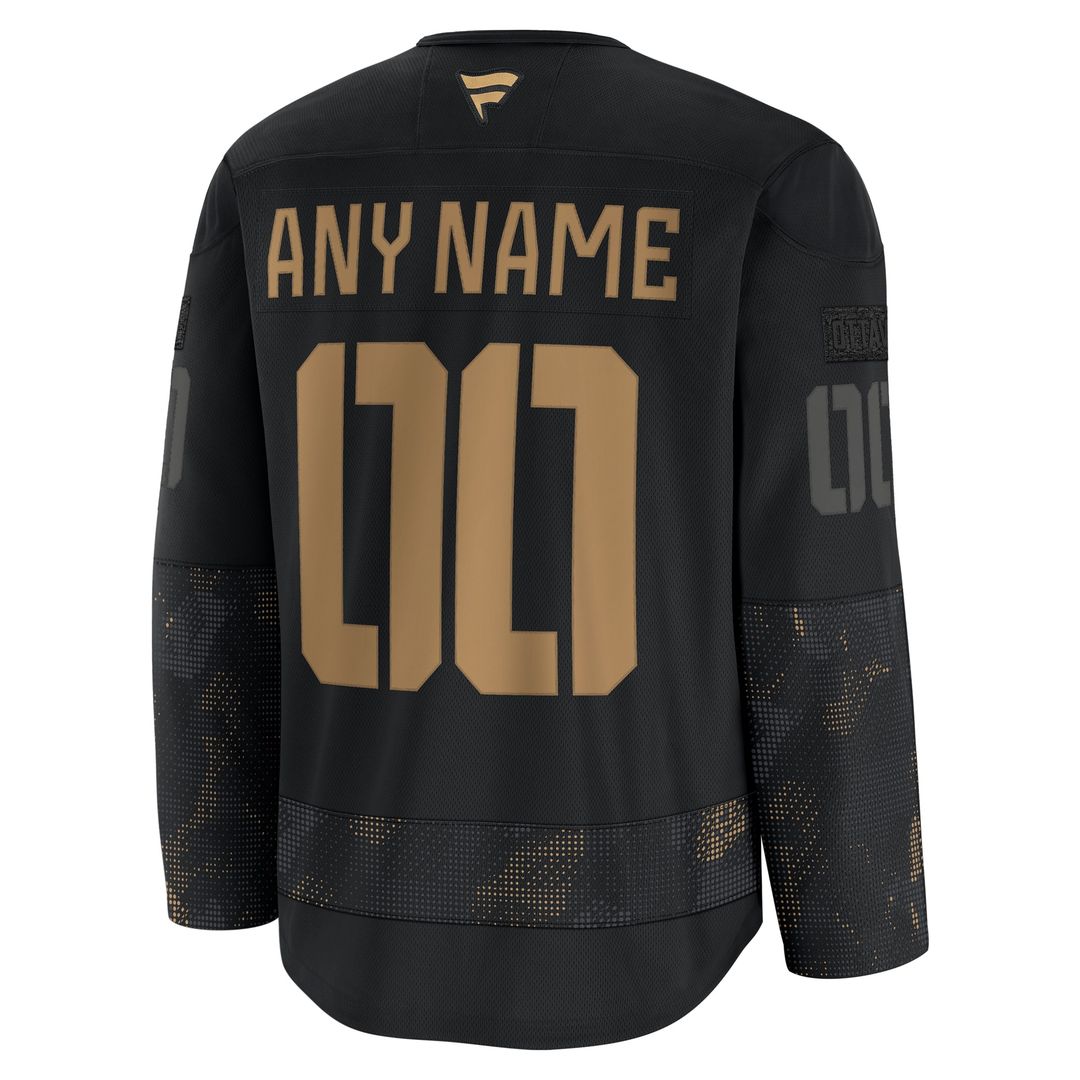 Ottawa Senators Fanatics 2024 Military Appreciation Custom Practice Jersey - Black
