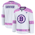 Boston Bruins Fanatics Hockey Fights Cancer Survivor Practice Jersey - White