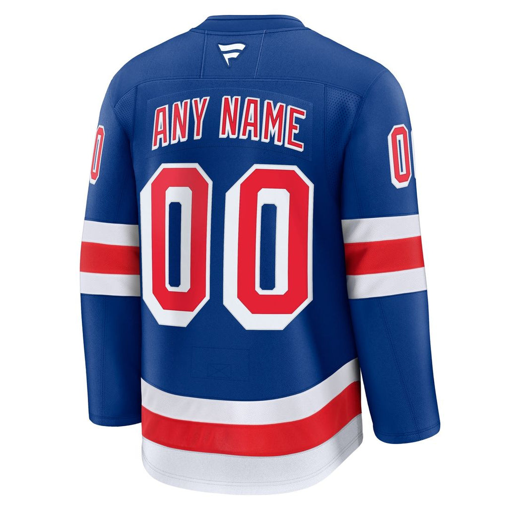 New York Rangers Fanatics Centennial Premium Custom Jersey - Blue
