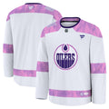Edmonton Oilers Fanatics 2024 Hockey Fights Cancer Practice Jersey - White