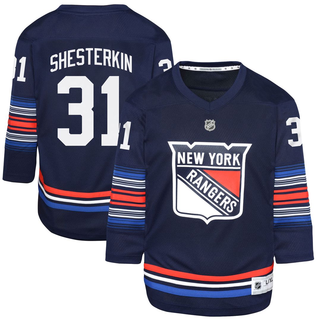 Igor Shesterkin New York Rangers Youth Home Replica Player Jersey - Blue