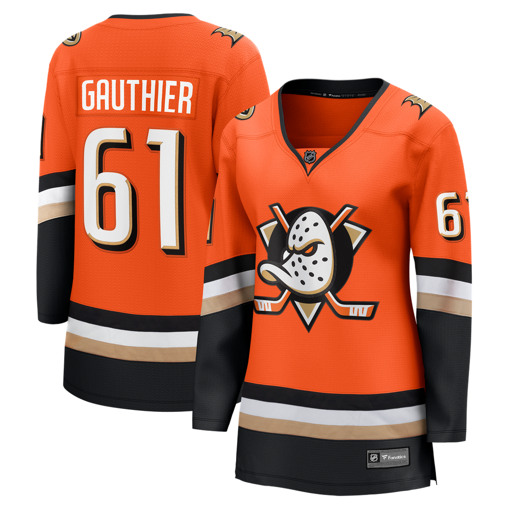 Cutter Gauthier Anaheim Ducks Fanatics Women's Home Breakaway Jersey - Orange