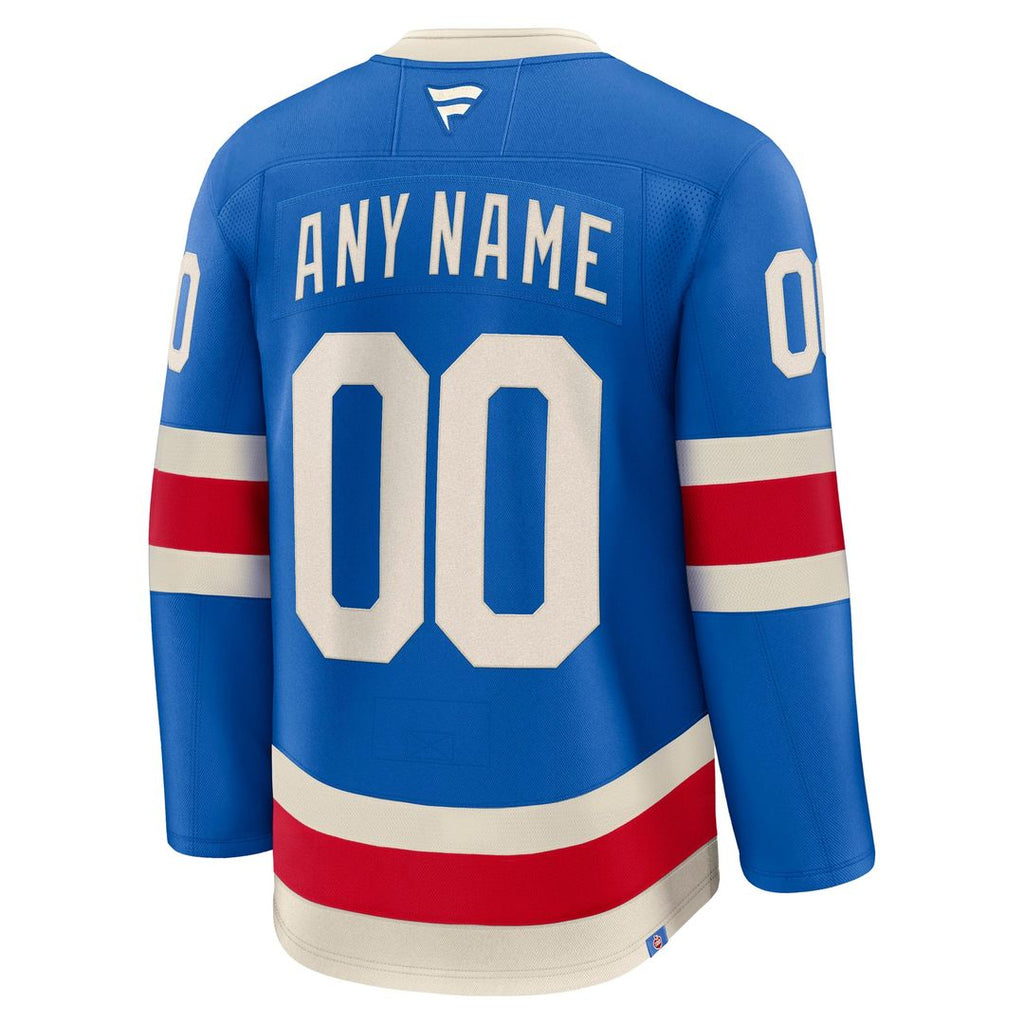 New York Rangers Fanatics Away Premium Custom Jersey - White
