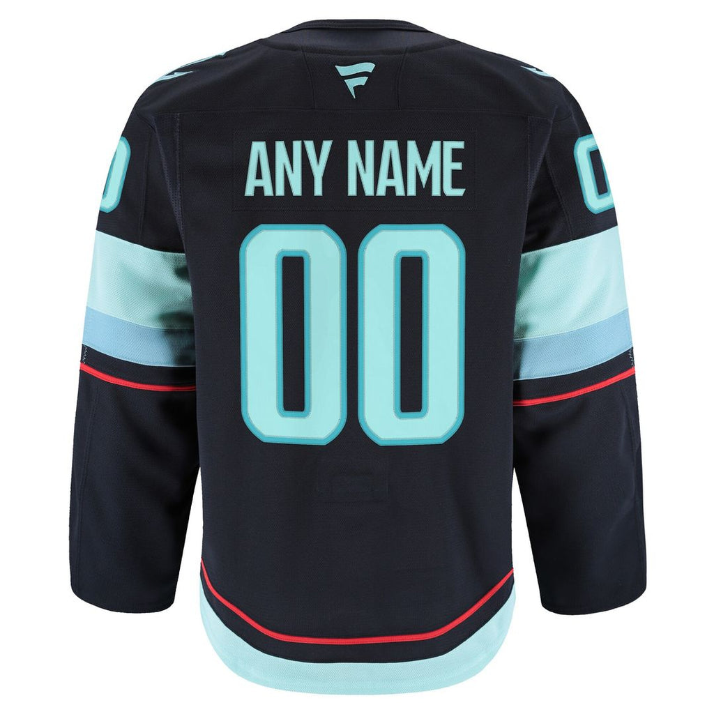 Seattle Kraken Fanatics Home Authentic Pro Custom Jersey - Navy