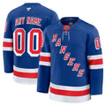 New York Rangers Fanatics Home Premium Custom Jersey - Royal