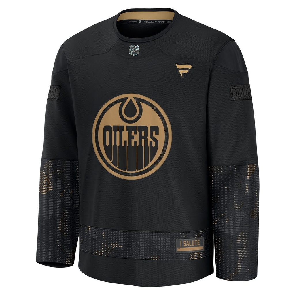 Edmonton Oilers Fanatics 2024 Military Appreciation Practice Jersey - Black