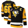 Mario Lemieux Pittsburgh Penguins Mitchell & Ness Big & Tall 1991/92 Blue Line 2.0 Jersey - Black