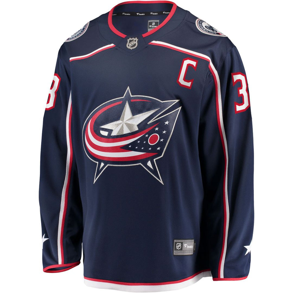 Boone Jenner Columbus Blue Jackets Home Captain Patch Breakaway Player Jersey - Navy