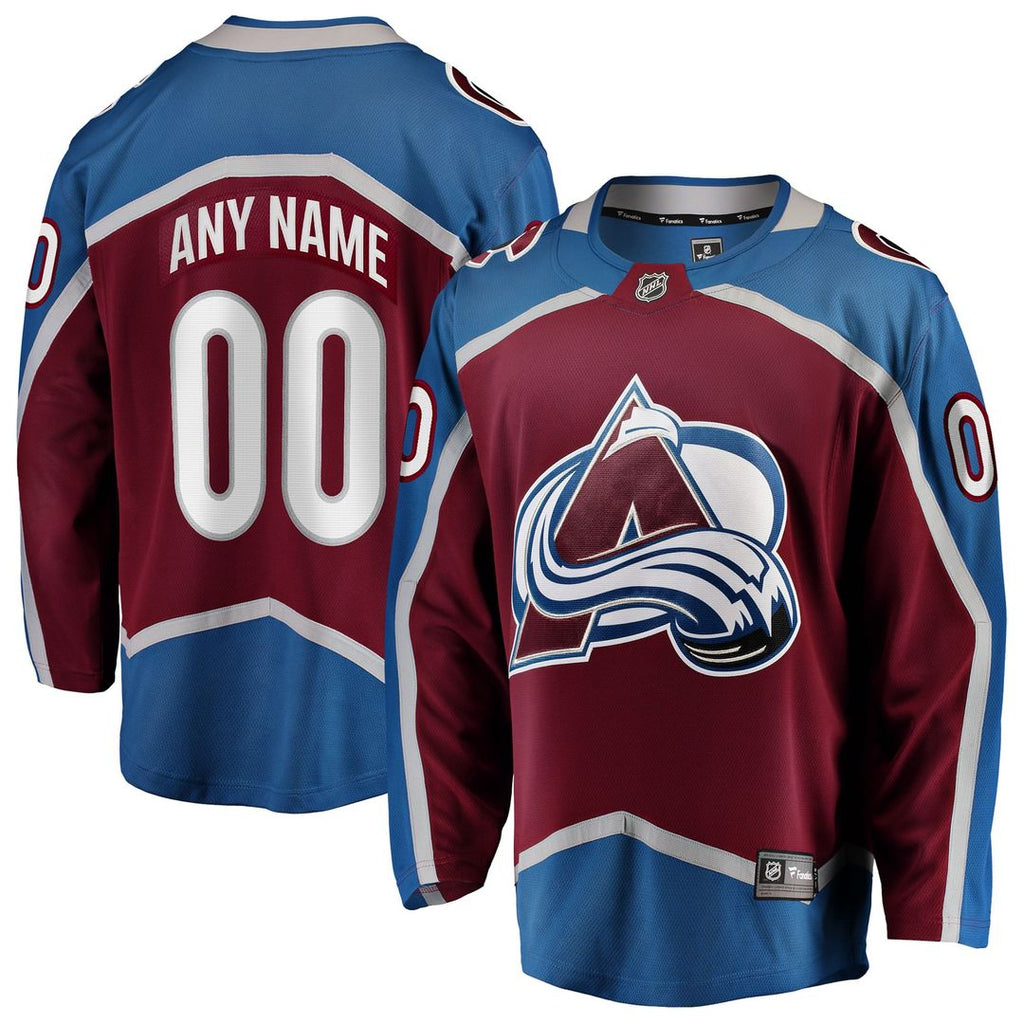 Colorado Avalanche Fanatics Home Breakaway Custom Jersey - Maroon