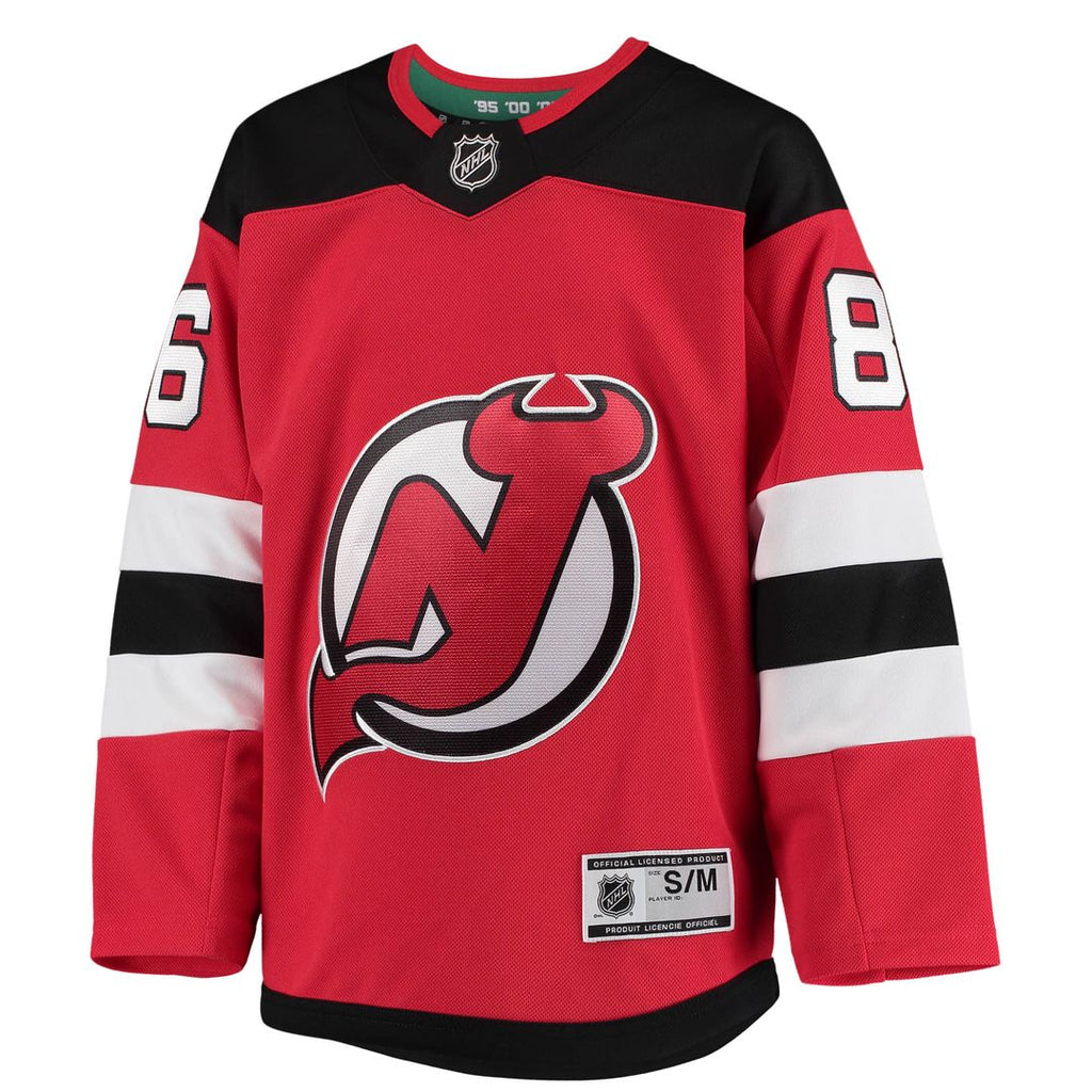 Jack Hughes New Jersey Devils Youth Alternate Premier Player Jersey - Black