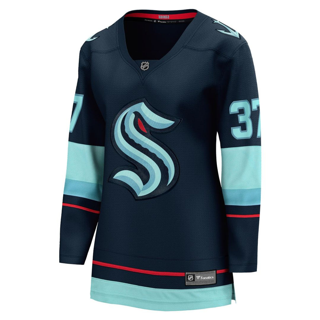 Yanni Gourde Seattle Kraken Fanatics Women's Home Breakaway Player Jersey - Navy