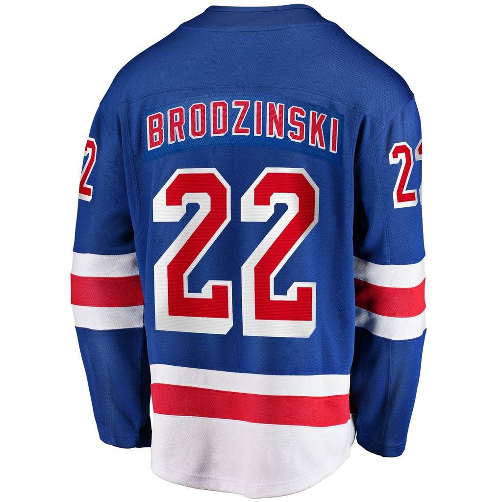 Jonny Brodzinski New York Rangers Fanatics Home Premier Breakaway Player Jersey - Blue