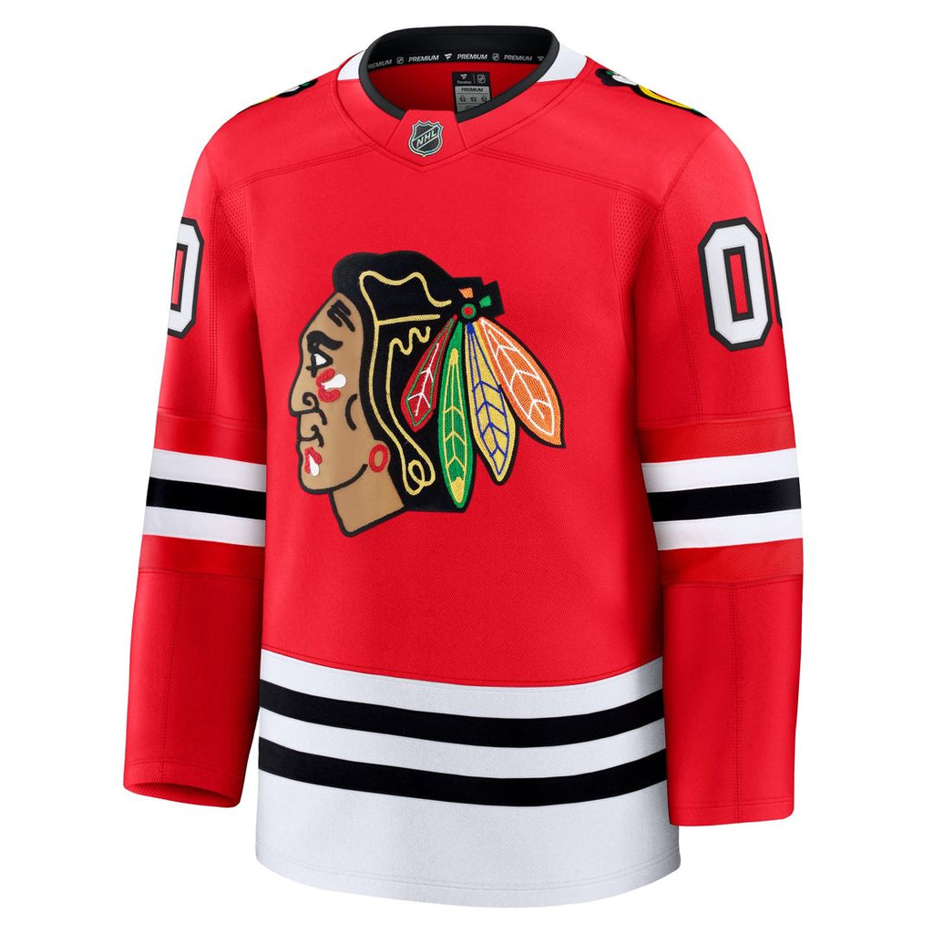 Chicago Blackhawks Fanatics Home Premium Custom Jersey - Red