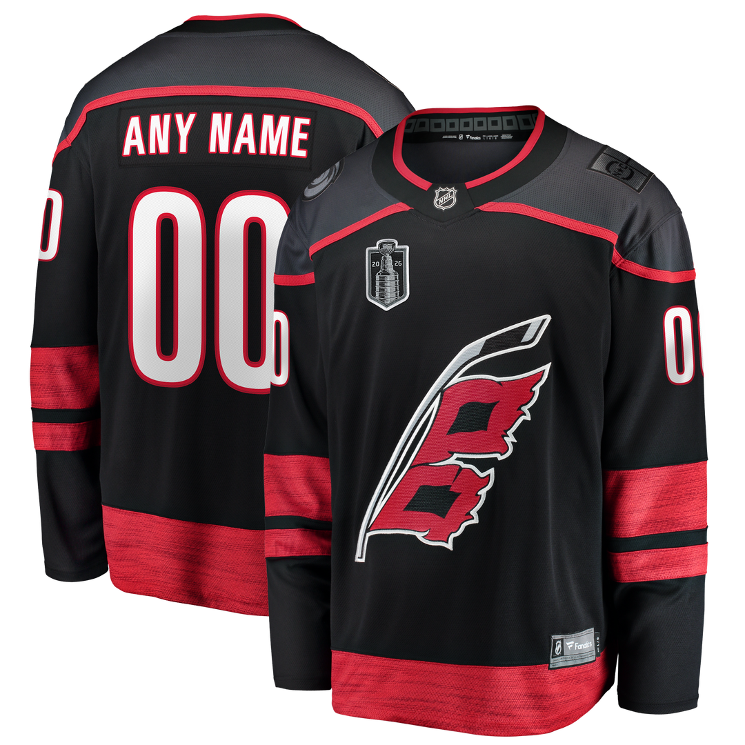 Carolina Hurricanes Fanatics 2026 Stanley Cup Final Home Breakaway Custom Jersey - Black