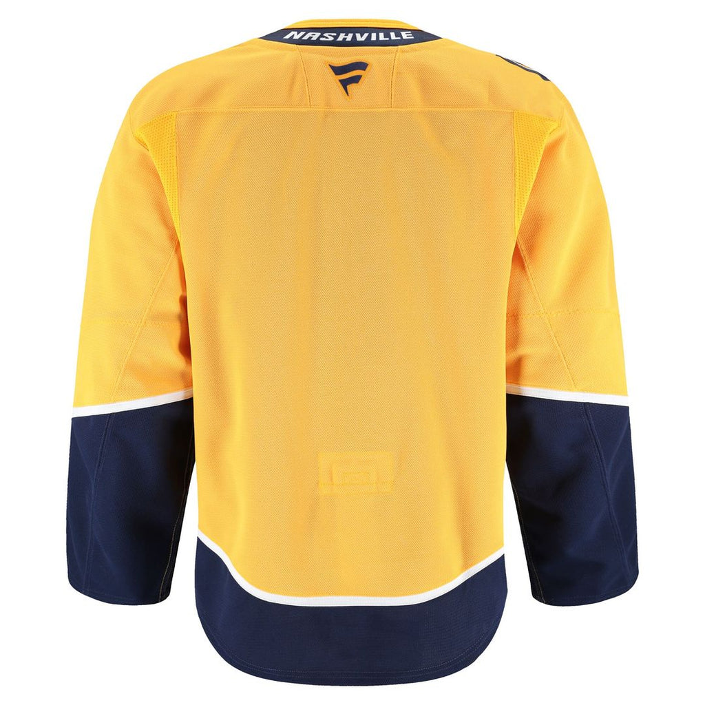 Nashville Predators Fanatics Home Authentic Pro Jersey - Yellow