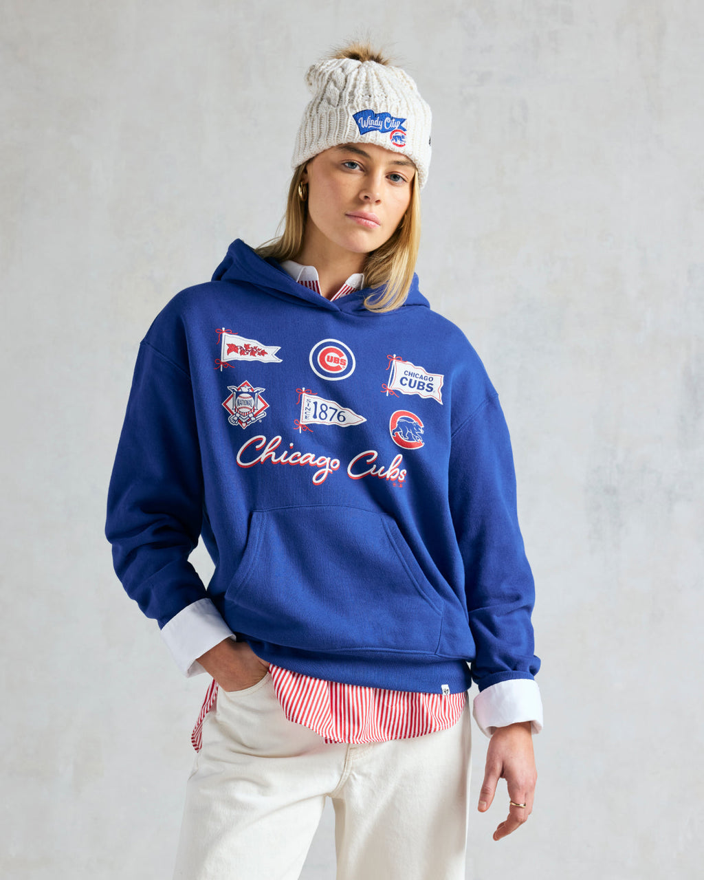 NEW YORK RANGERS WAVE BANNER '47 MEEKO CUFF KNIT WOMENS