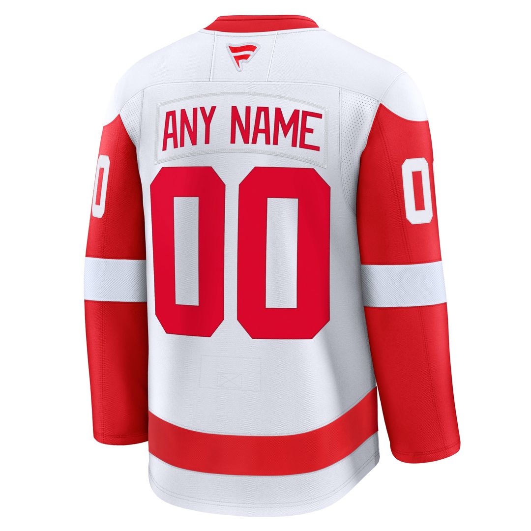 Detroit Red Wings Fanatics Away Premium Custom Jersey - White