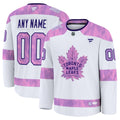 Toronto Maple Leafs Fanatics 2024 Hockey Fights Cancer Custom Practice Jersey - White