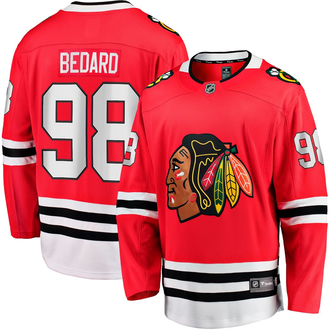 Connor Bedard Chicago Blackhawks Fanatics Away Breakaway Player Jersey - White