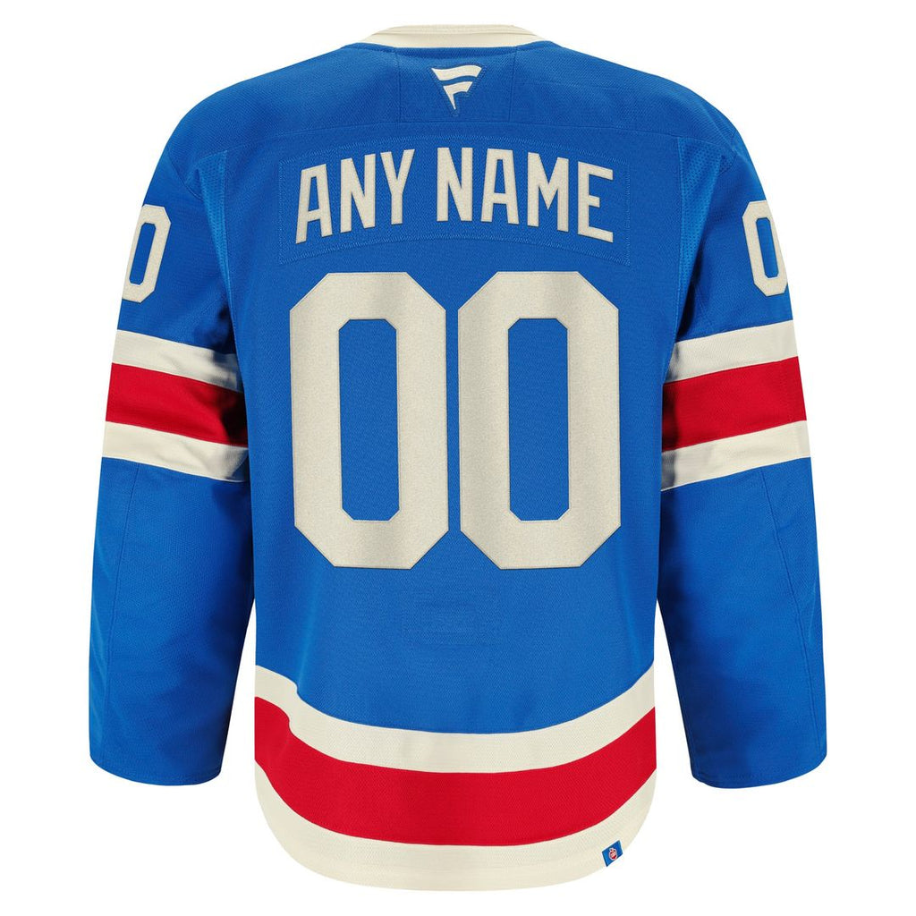 New York Rangers Fanatics Centennial Authentic Pro Custom Jersey - Blue