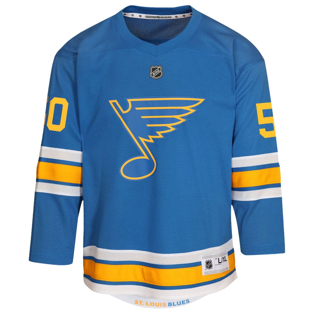 Jordan Binnington St. Louis Blues Outerstuff Youth Home Replica Player Jersey - Blue