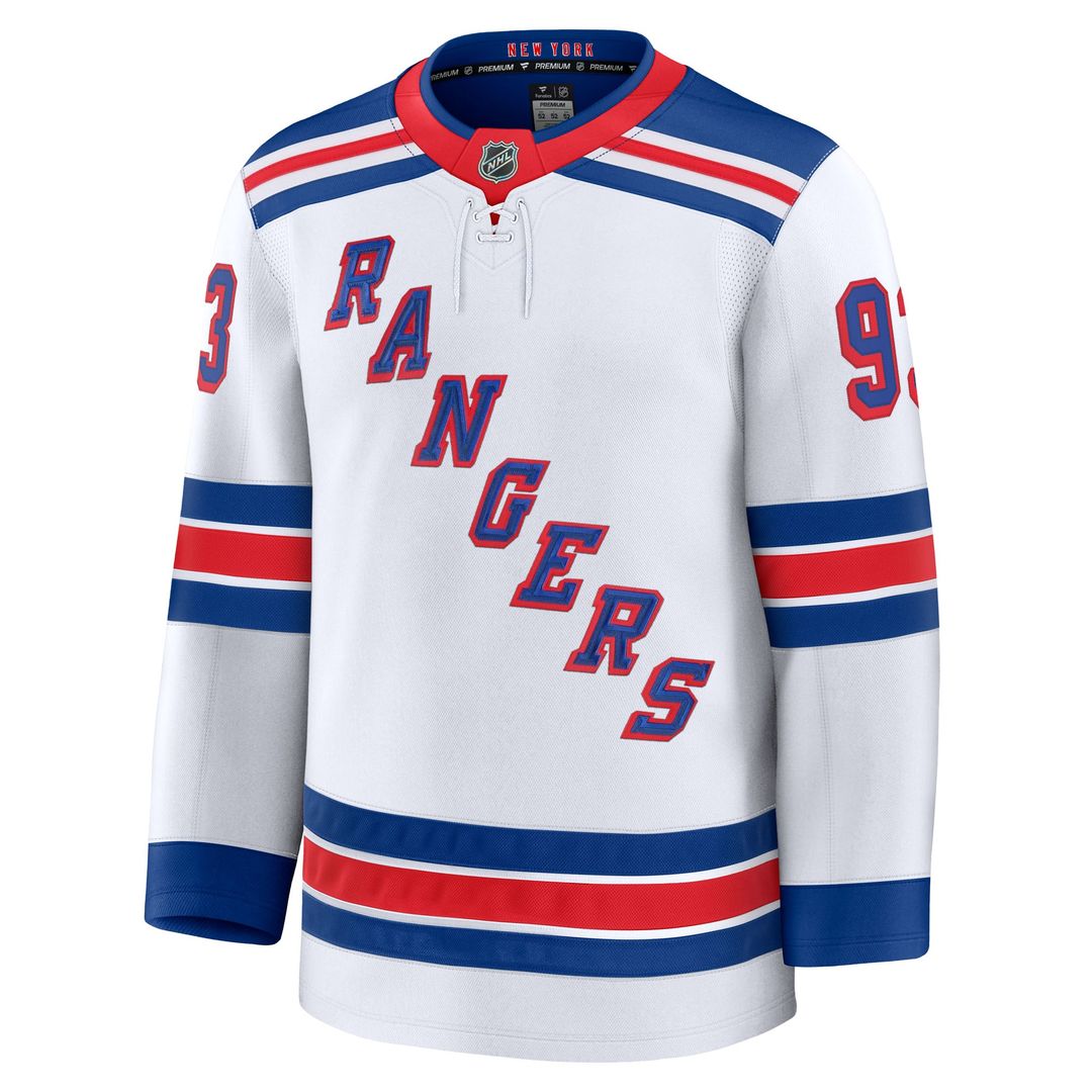 Mika Zibanejad New York Rangers Fanatics Away Premium Jersey - White
