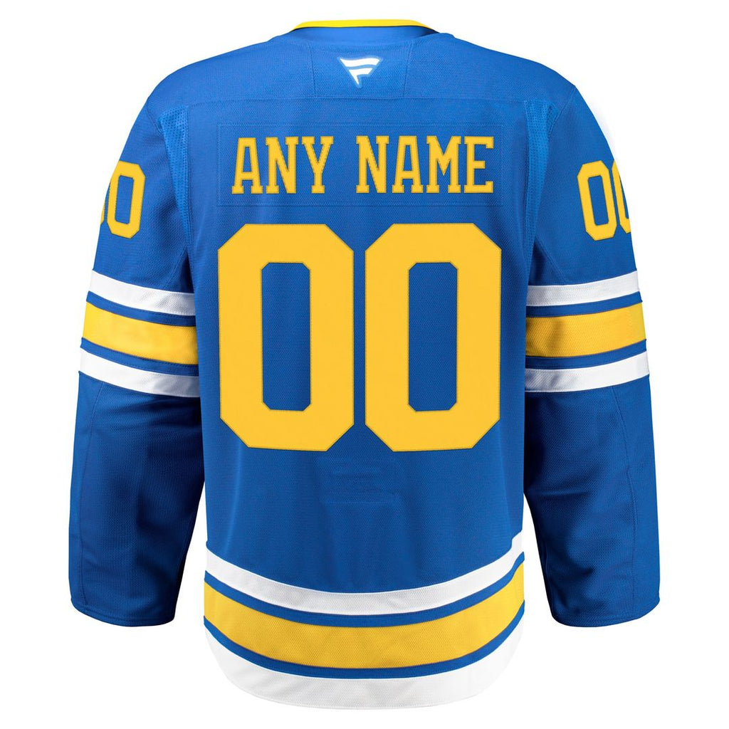 St. Louis Blues Fanatics Home Authentic Pro Custom Jersey - Blue