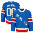 New York Rangers Fanatics Centennial Authentic Pro Custom Jersey - Blue