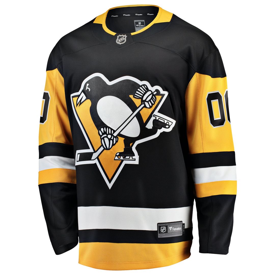 Pittsburgh Penguins Fanatics Home Breakaway Custom Jersey - Black