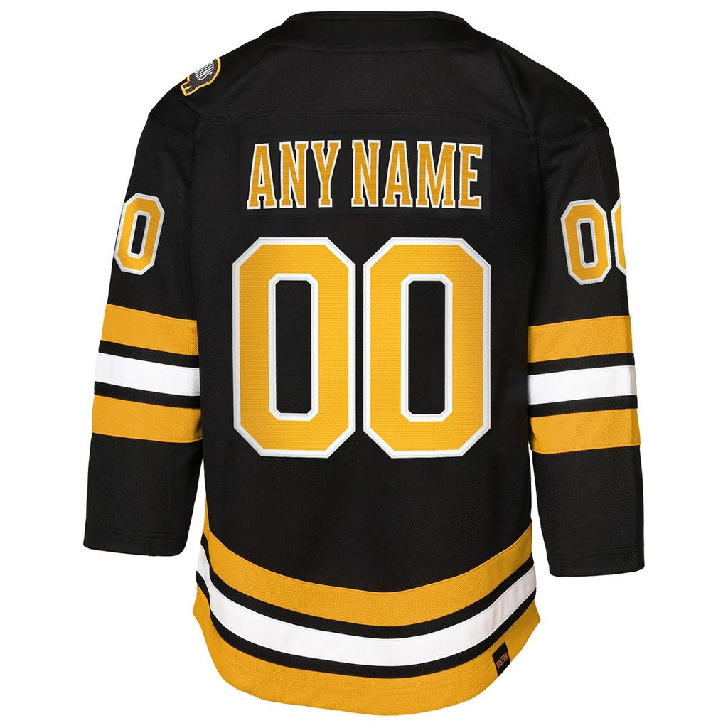 Boston Bruins Youth Home Custom Premier Jersey - Black