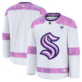 Seattle Kraken Fanatics 2024 Hockey Fights Cancer Practice Jersey - White