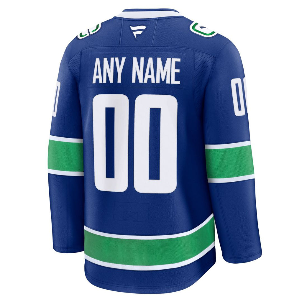 Vancouver Canucks Fanatics Away Premium Custom Jersey - White