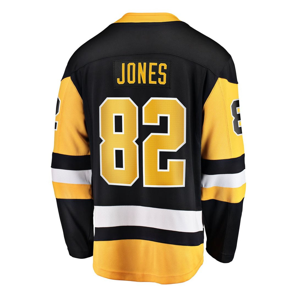 Caleb Jones Pittsburgh Penguins Fanatics Home Breakaway Jersey - Black