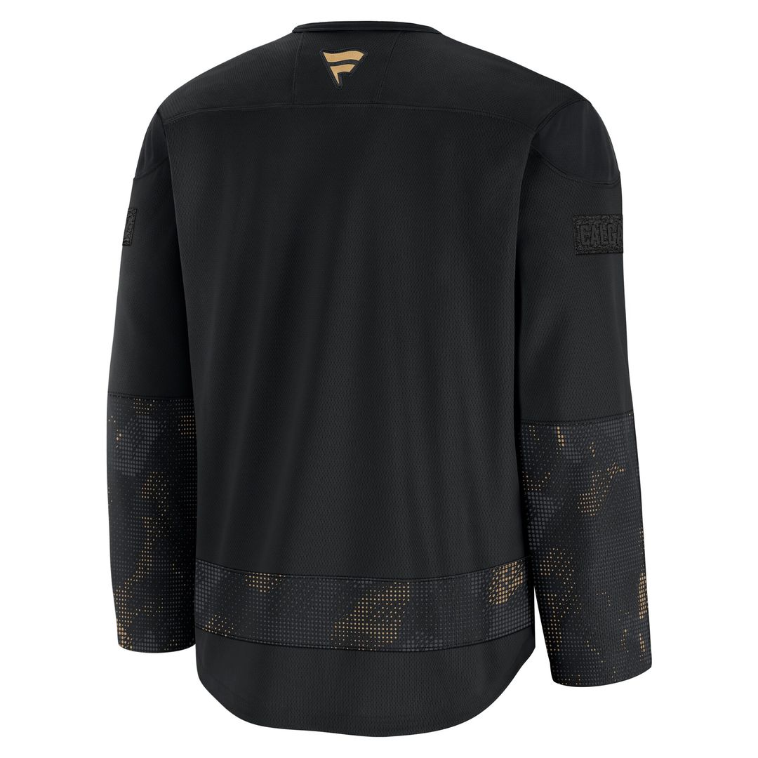 Calgary Flames Fanatics 2024 Military Appreciation Practice Jersey - Black